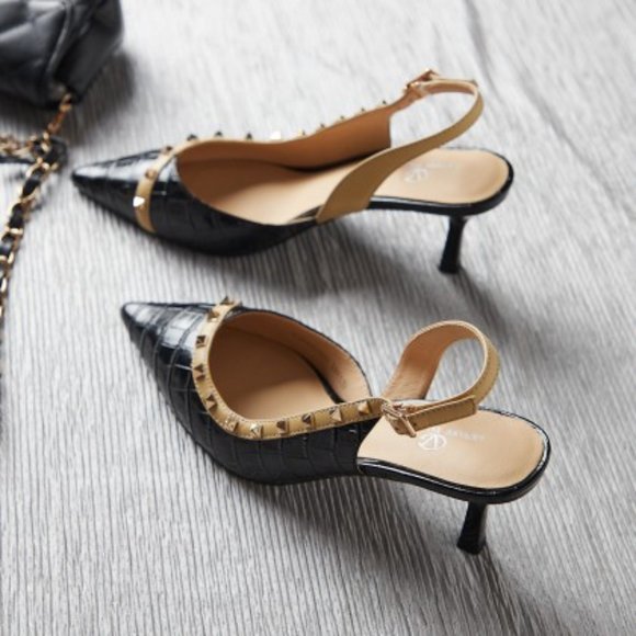 Studded high heel sandals - Picture 4 of 4